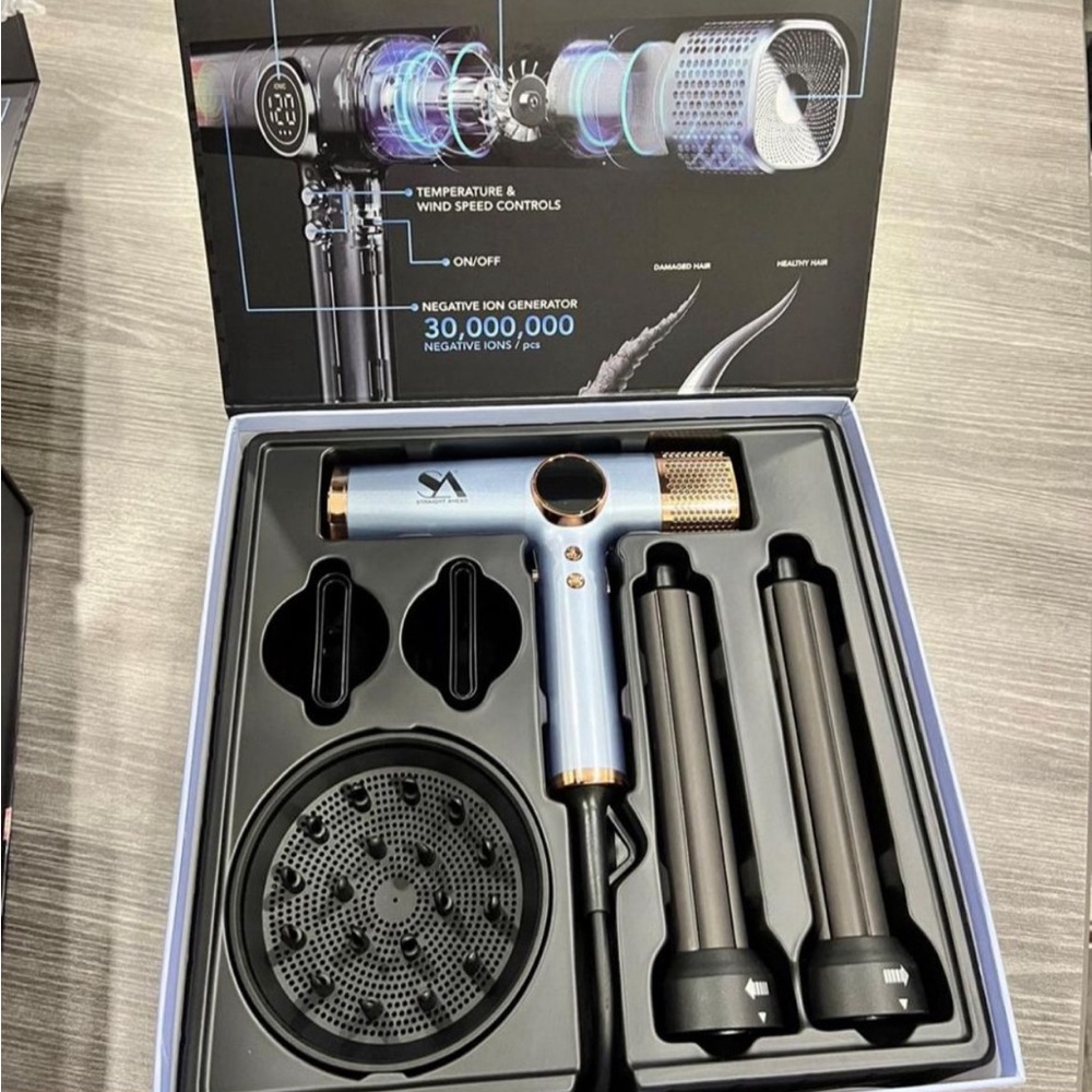 Blow dry + air wrap. New sealed box.